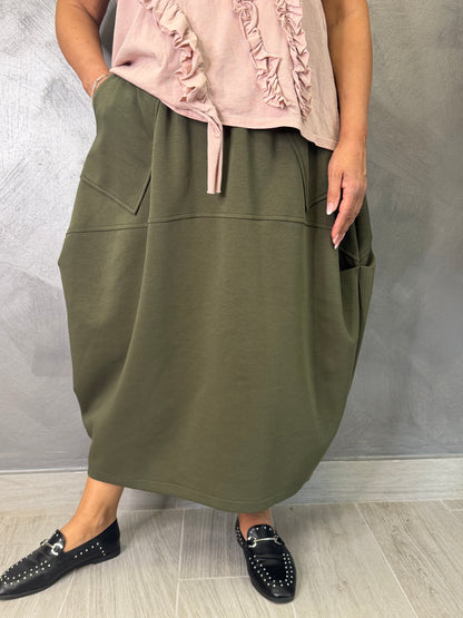 Gonna Wendy Sara Verde Militare