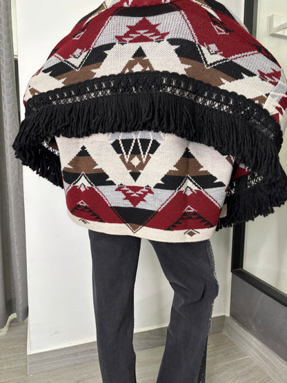 Cardigan Etnico Con Frange Vicolo
