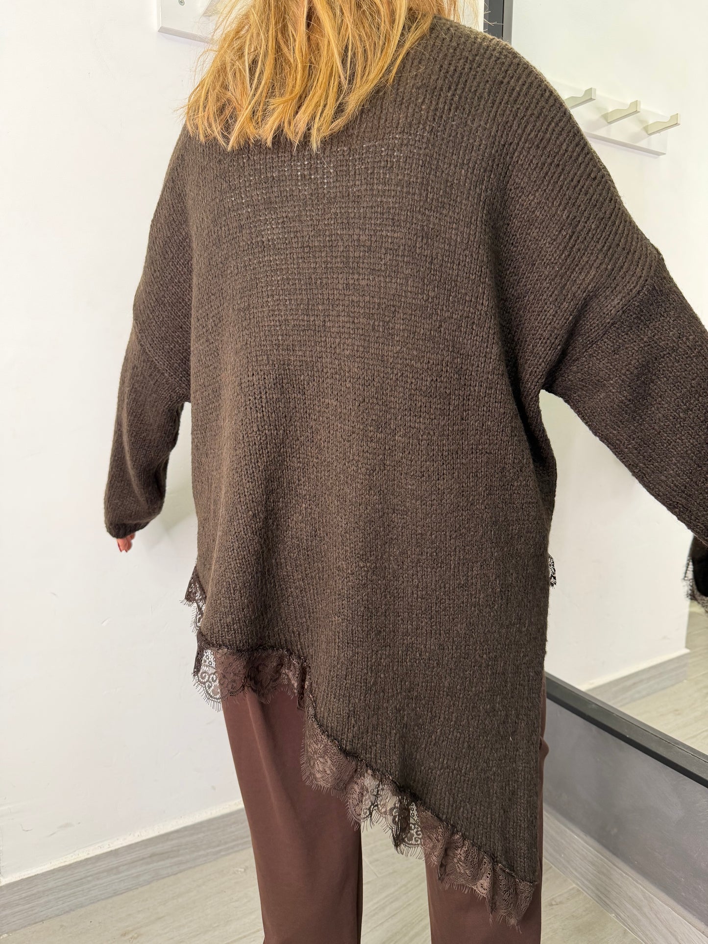 Maglione Pizzo Marrone