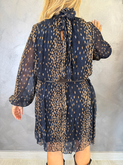 Abito Elodie Blu Notte/Beige