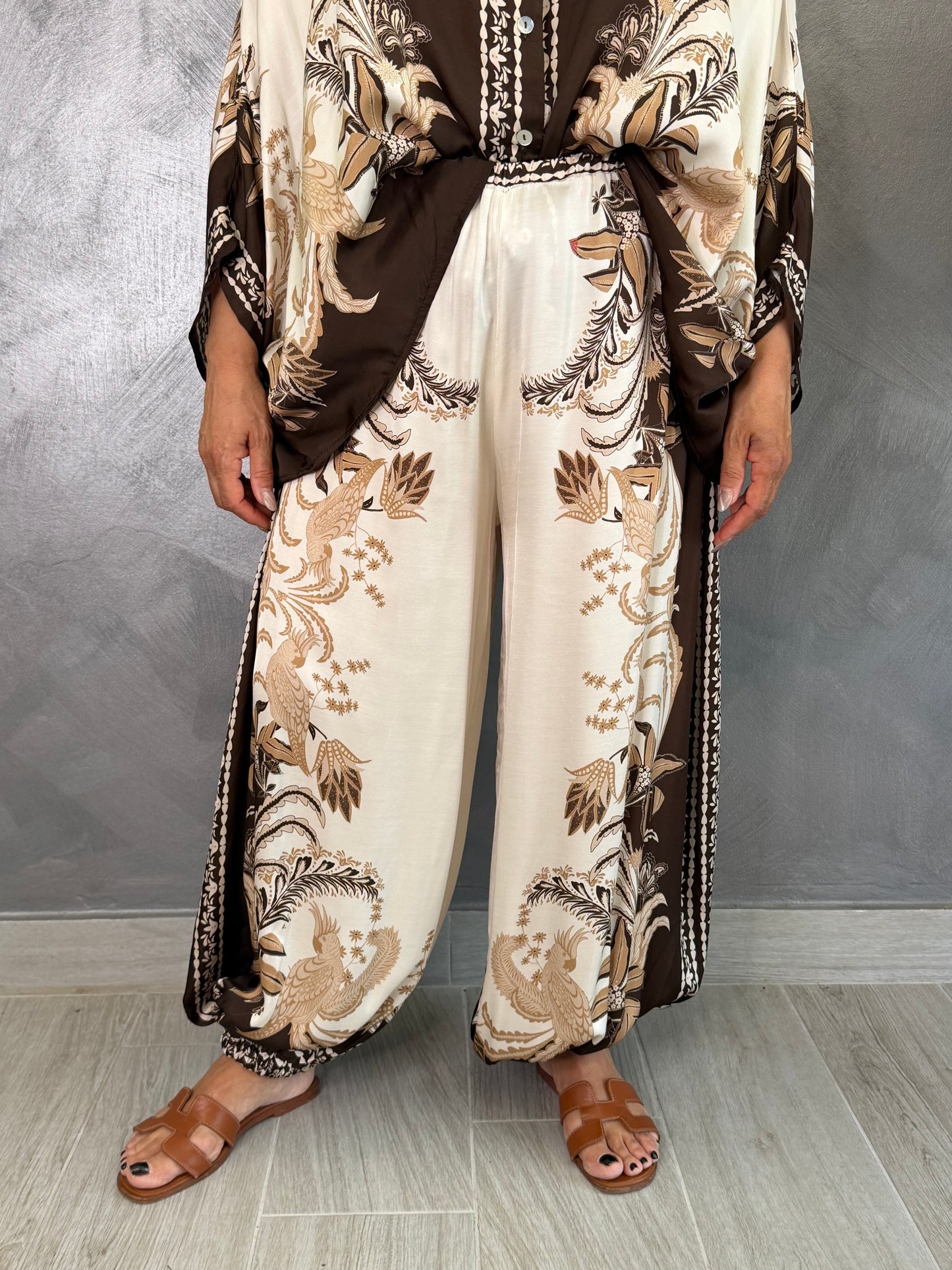 Pantalone Nives Fantasia Marrone