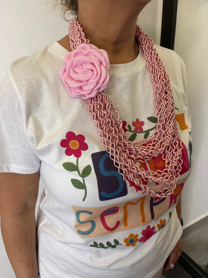 Collana Rose Rosa