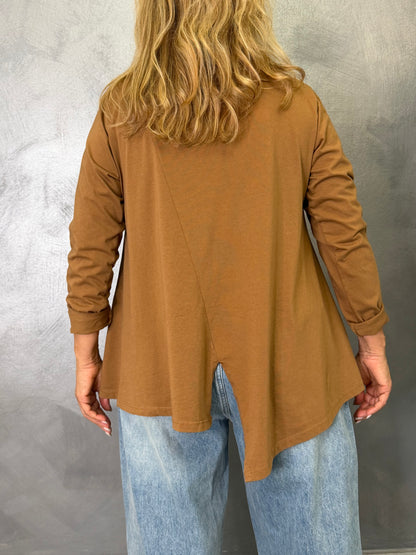 T-Shirt Wendy Spacco Davanti Camel