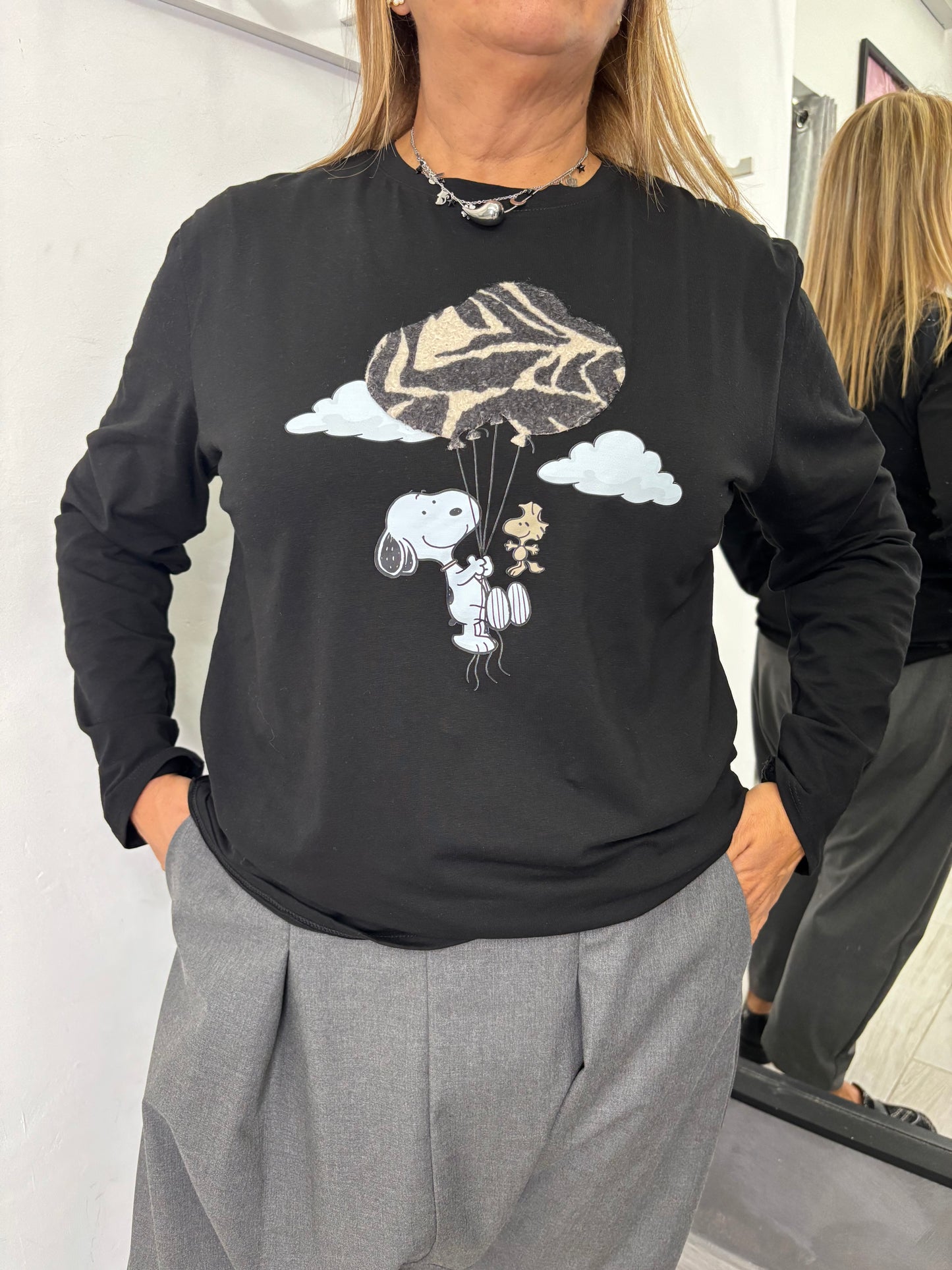 Maglietta Palloncino Nera