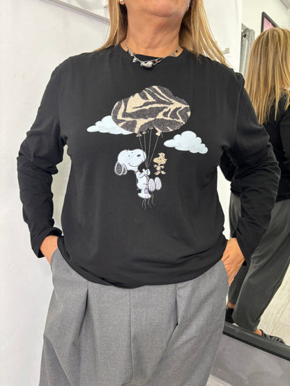 Maglietta Palloncino Nera