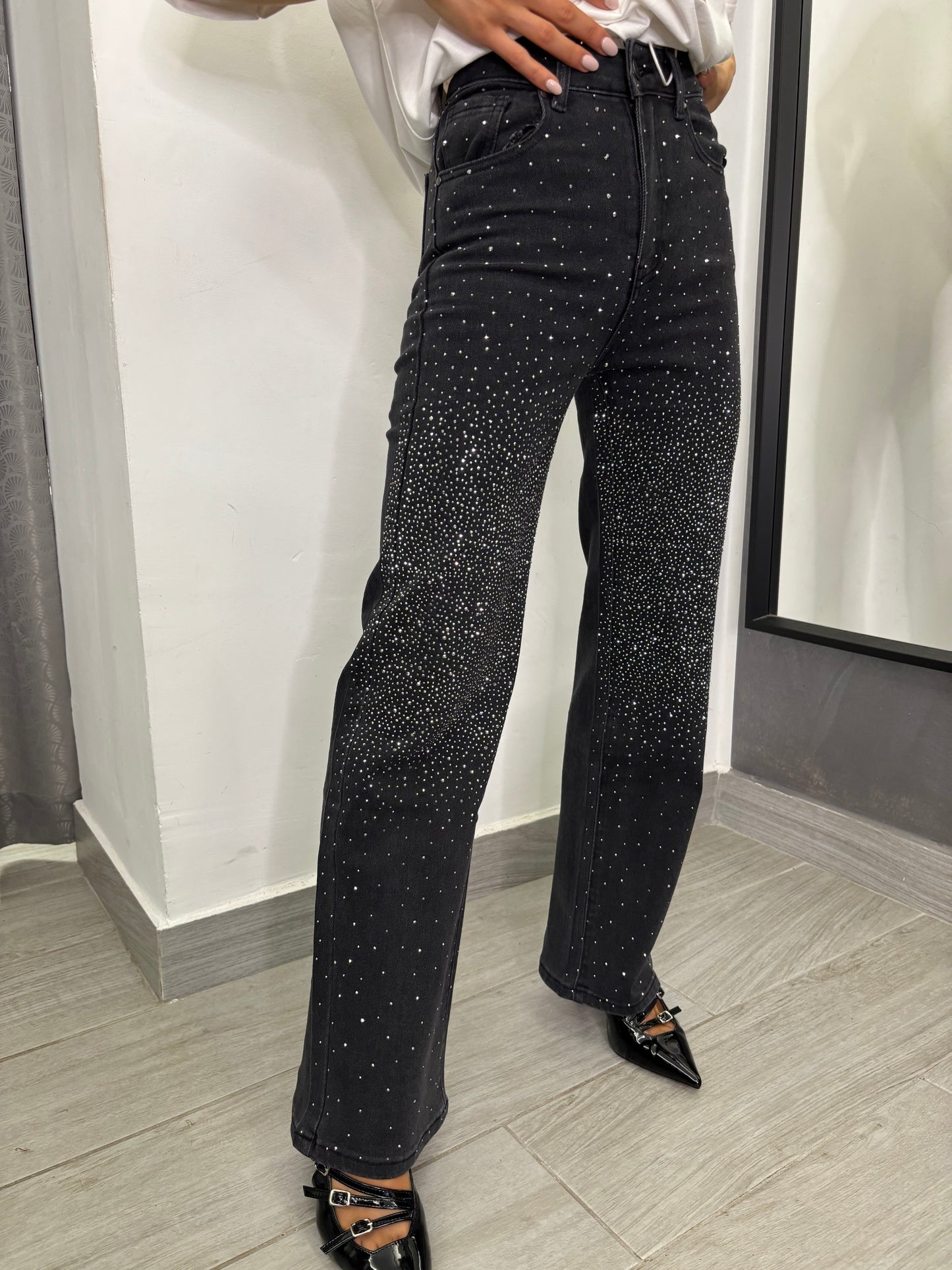 Jeans Crystal Nero