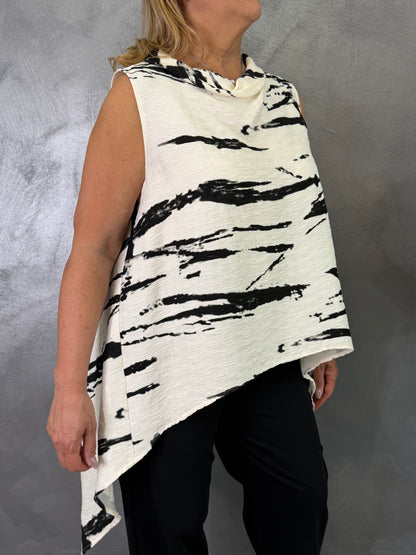 Top Wendy Onda Bianco/Nero