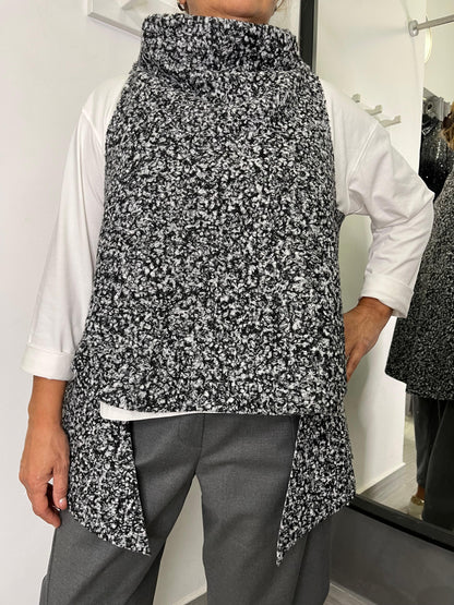 Gilet Wendy Bucle Grigio/Nero