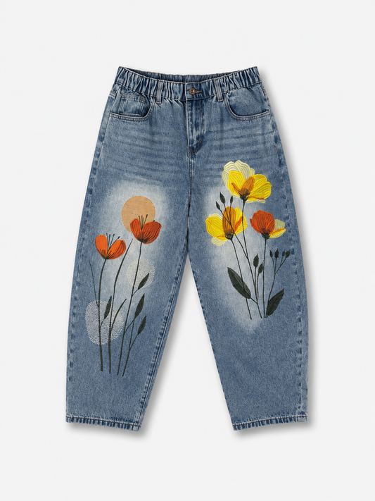 Jeans Wendy Papaveri Colorati