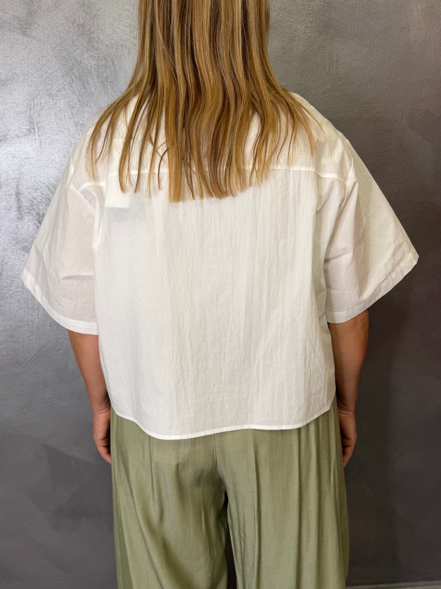 Camicia Bianca/Verde