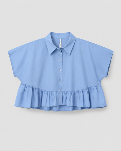 Camicia Crop Imperial Azzurra