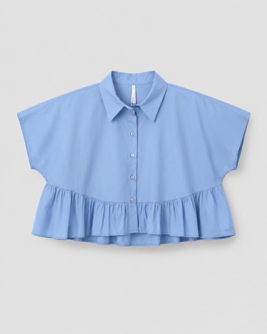Camicia Crop Imperial Azzurra