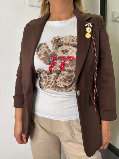 Blazer Cappuccio Marrone
