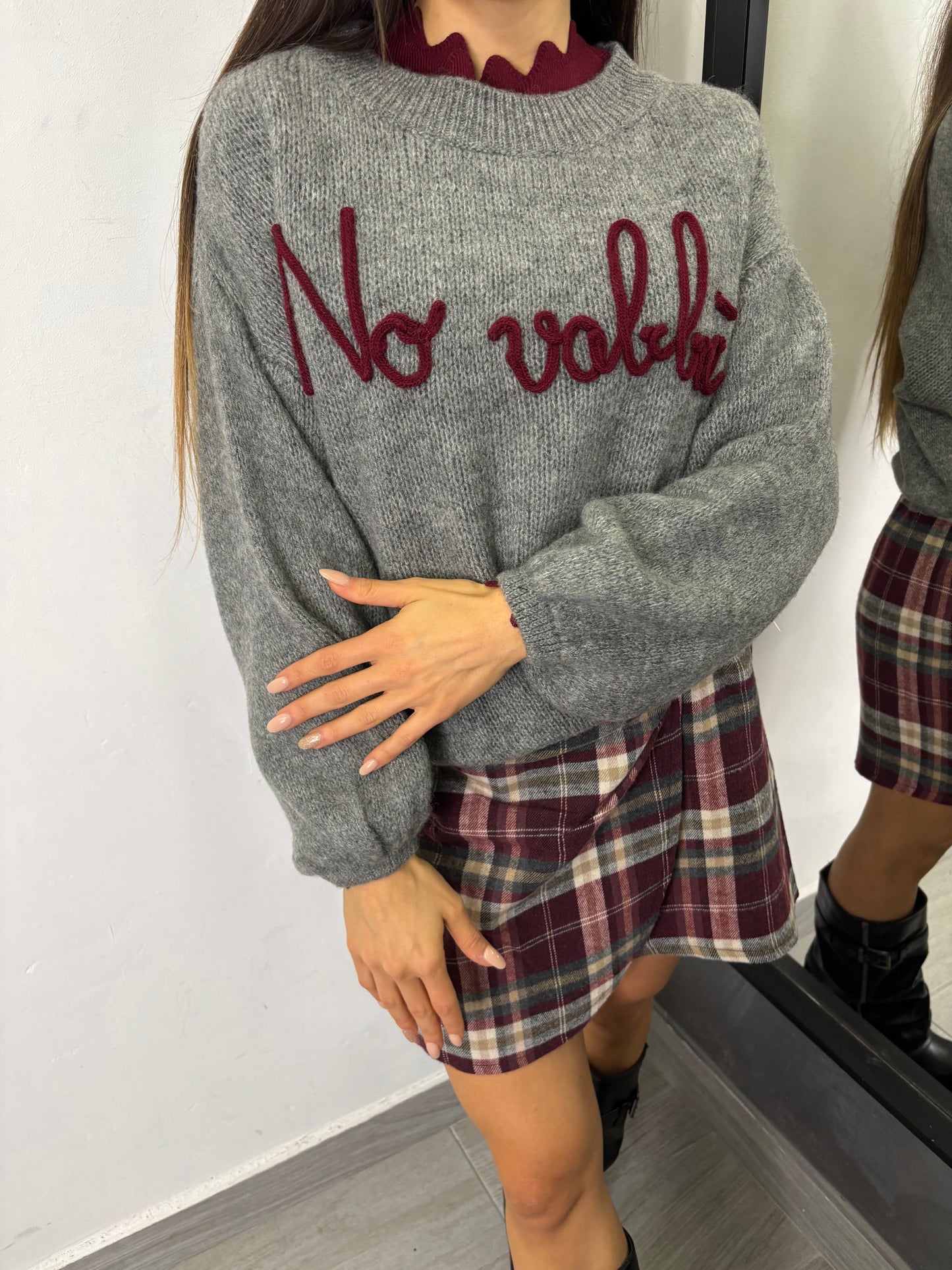 Maglione No Vabbè Grigio