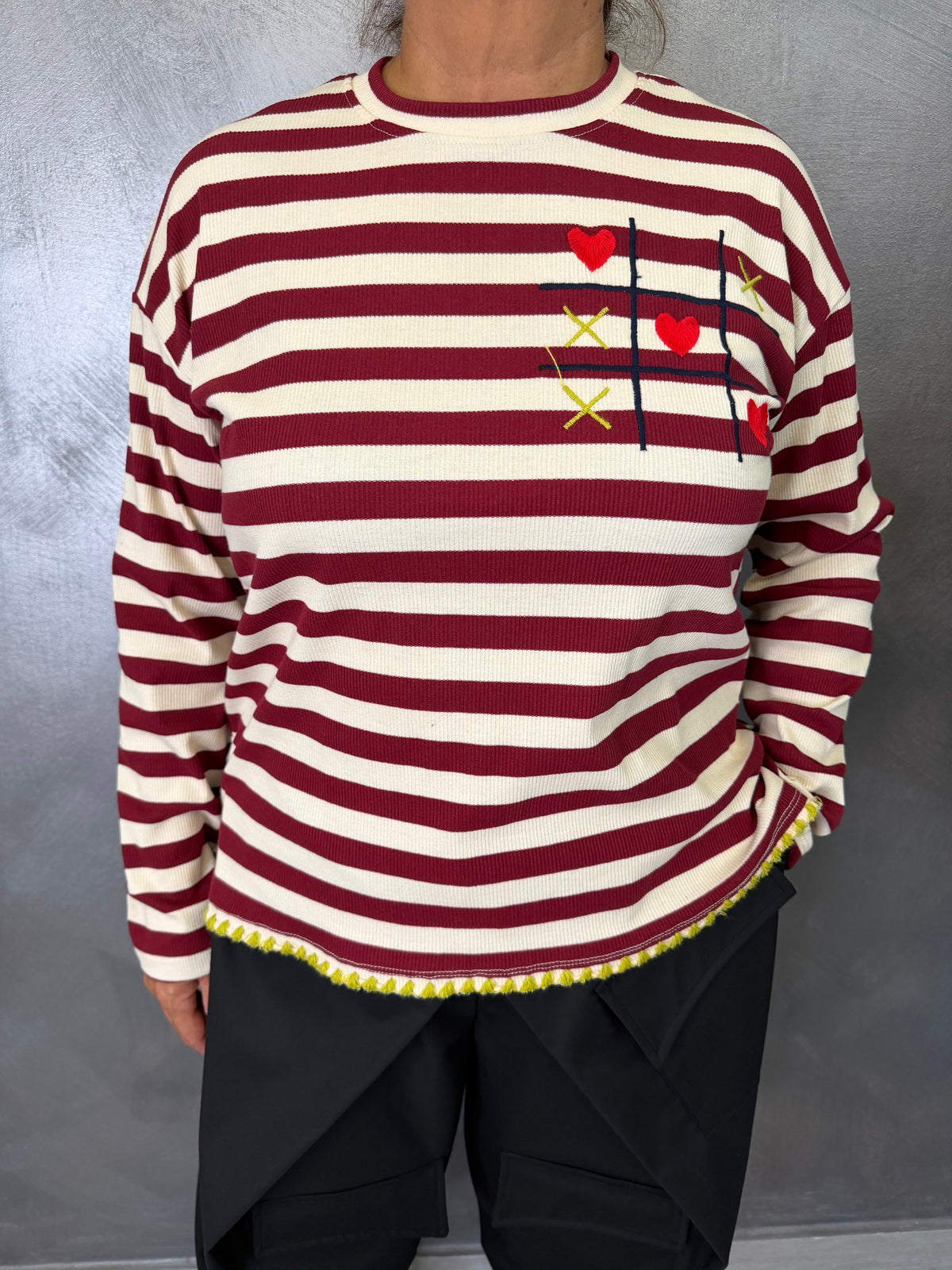 Maglia Panna e Bordeaux Vicolo