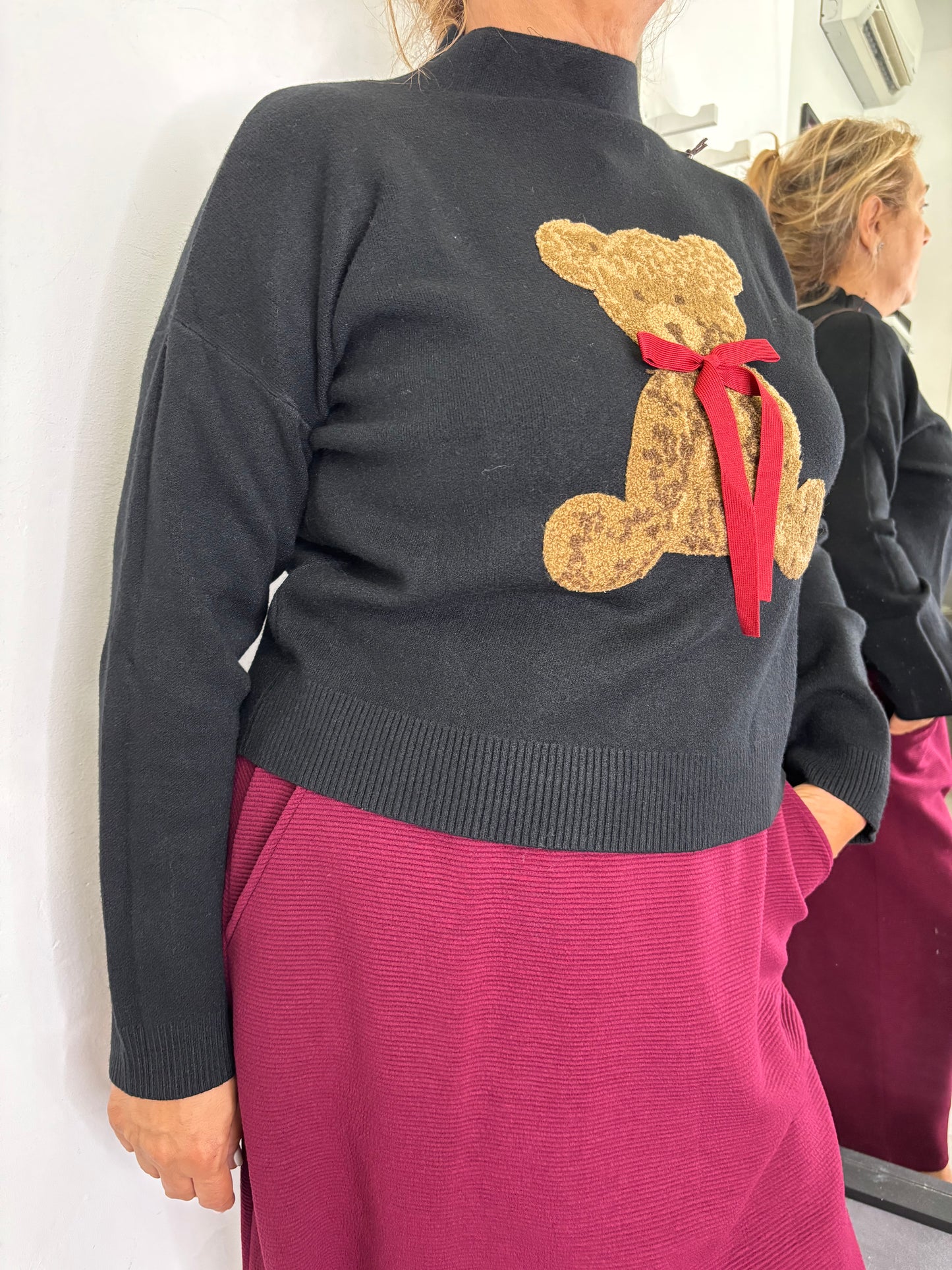 Maglioncino Teddy Nero