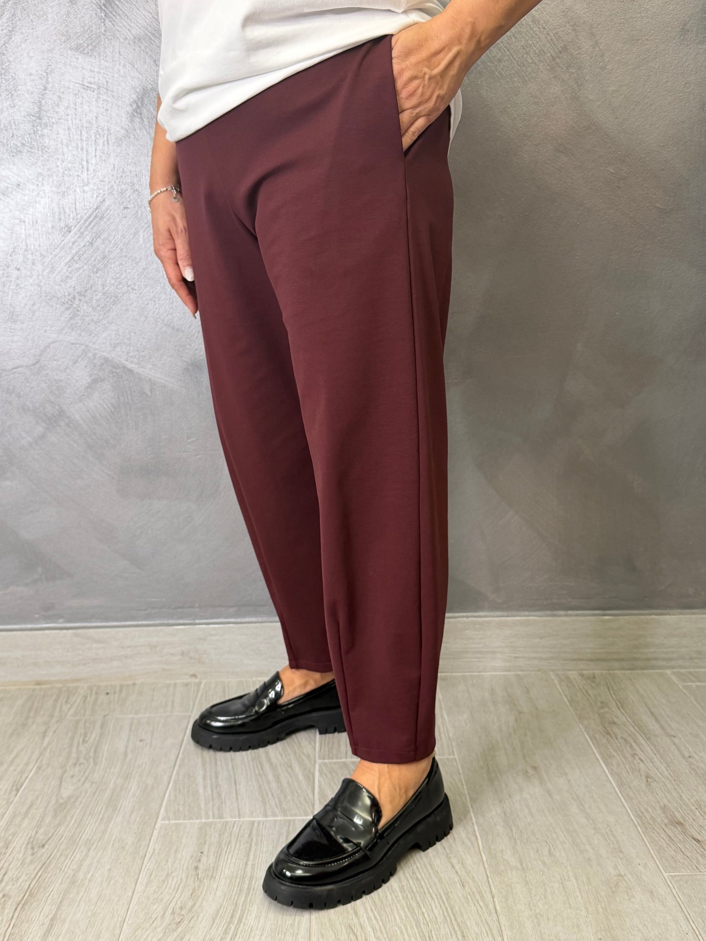 Pantalone Wendy Slim Bordeaux