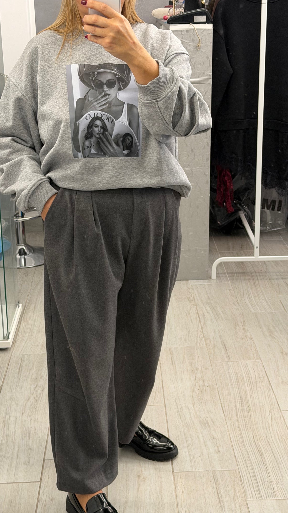 Pantalone Baggy Grigio Vicolo