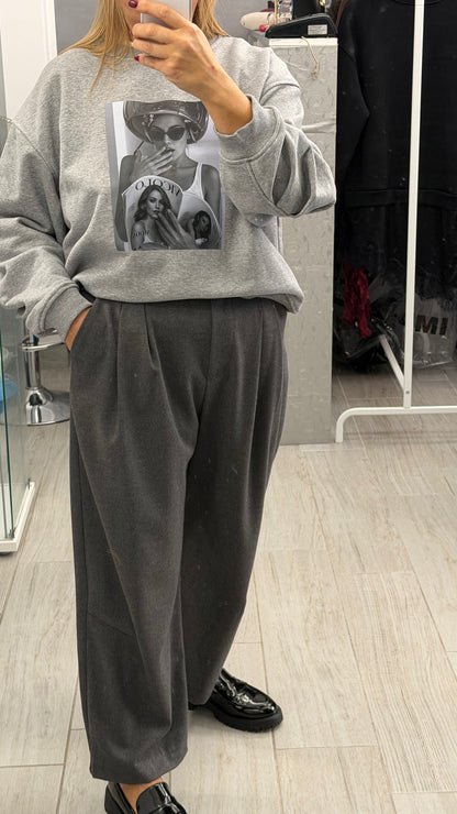 Pantalone Baggy Grigio Vicolo