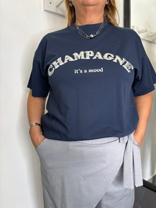 T-Shirt Vicolo Champagne Blu