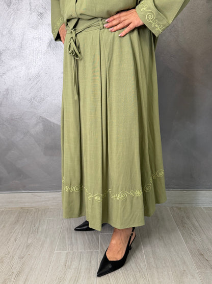 Gonna Emma Verde Militare
