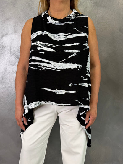Top Wendy Onda Nero/Bianco