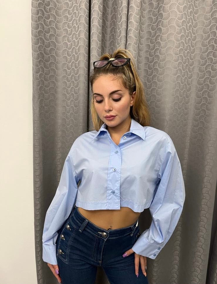 Camicia Crop HaveOne CELESTE