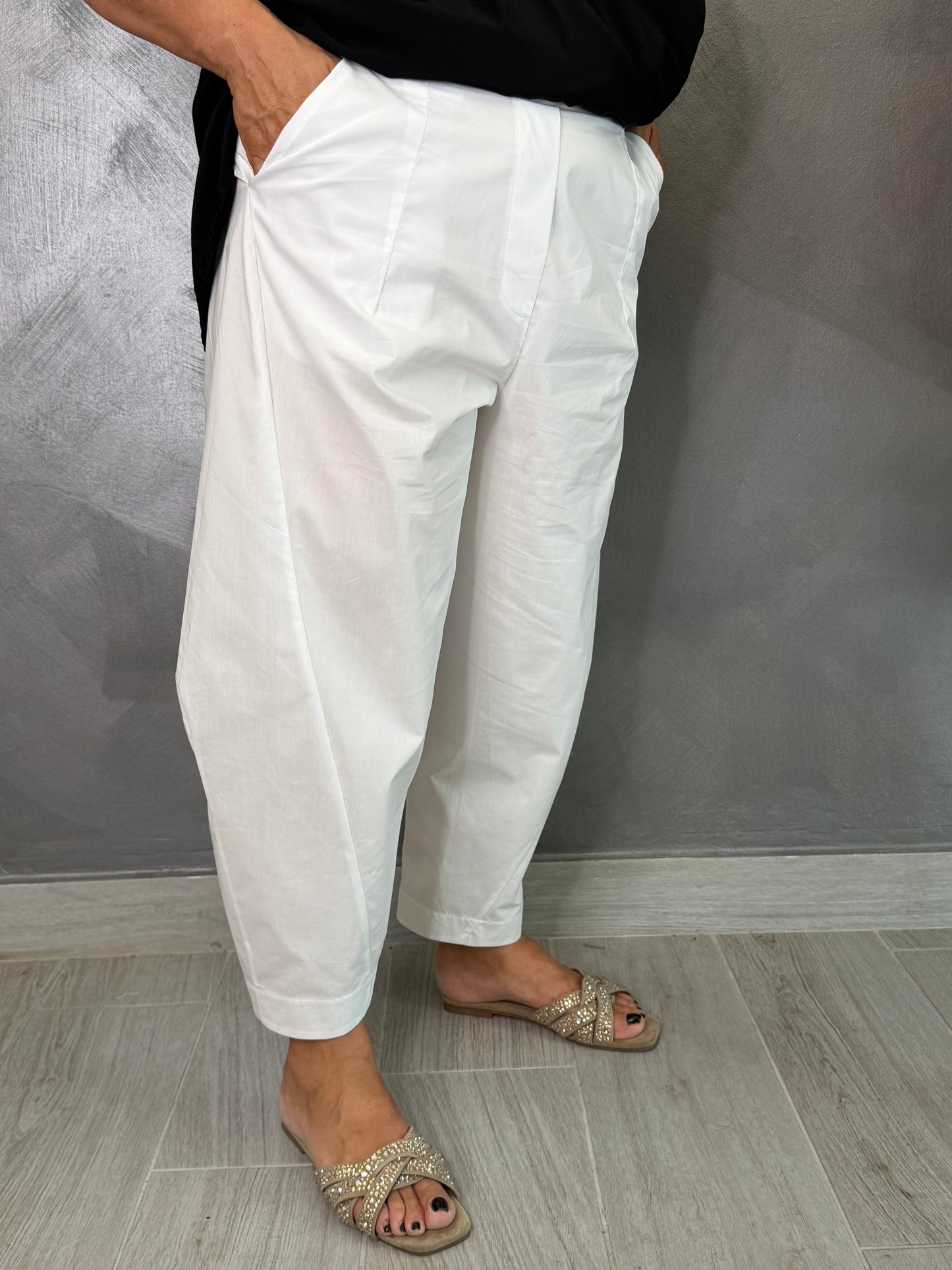 Pantalone Wendy Balloon Summer Bianco