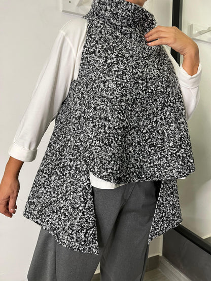 Gilet Wendy Bucle Grigio/Nero