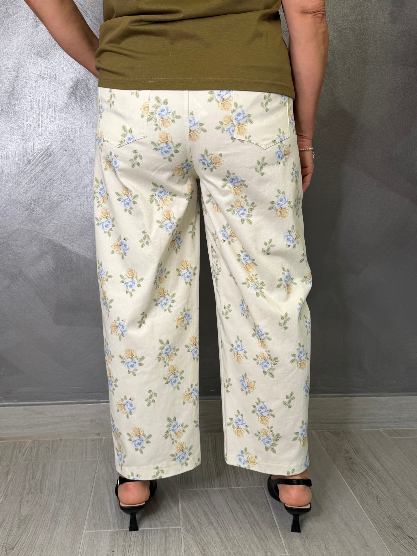 Pantalone Fiori Burro