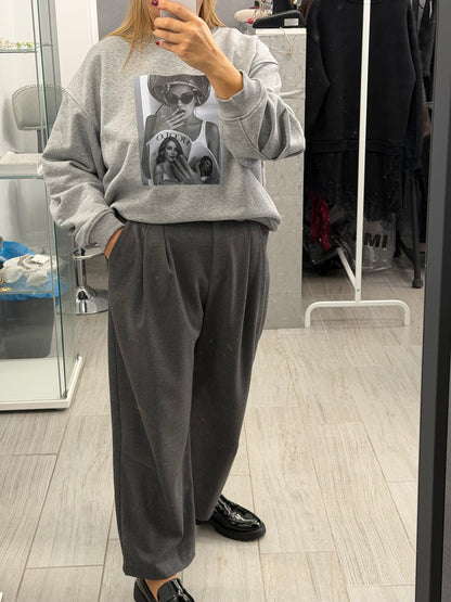 Pantalone Baggy Grigio Vicolo