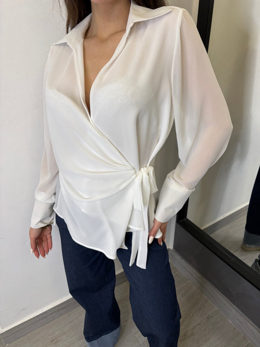 Camicia Fiocco Bianca