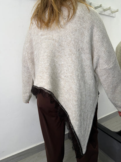 Maglione Pizzo Burro