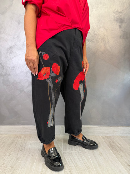 Jeans Wendy Neri Ricamo Floreale