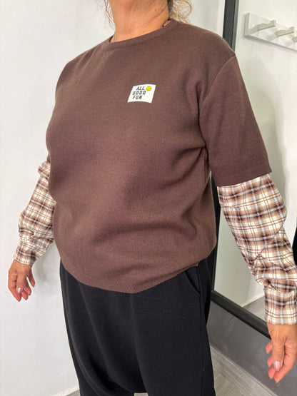 Maglione Fun Marrone