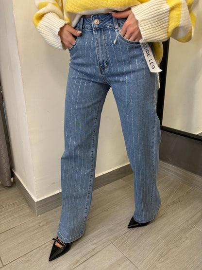 Jeans Wide Leg Azzurro