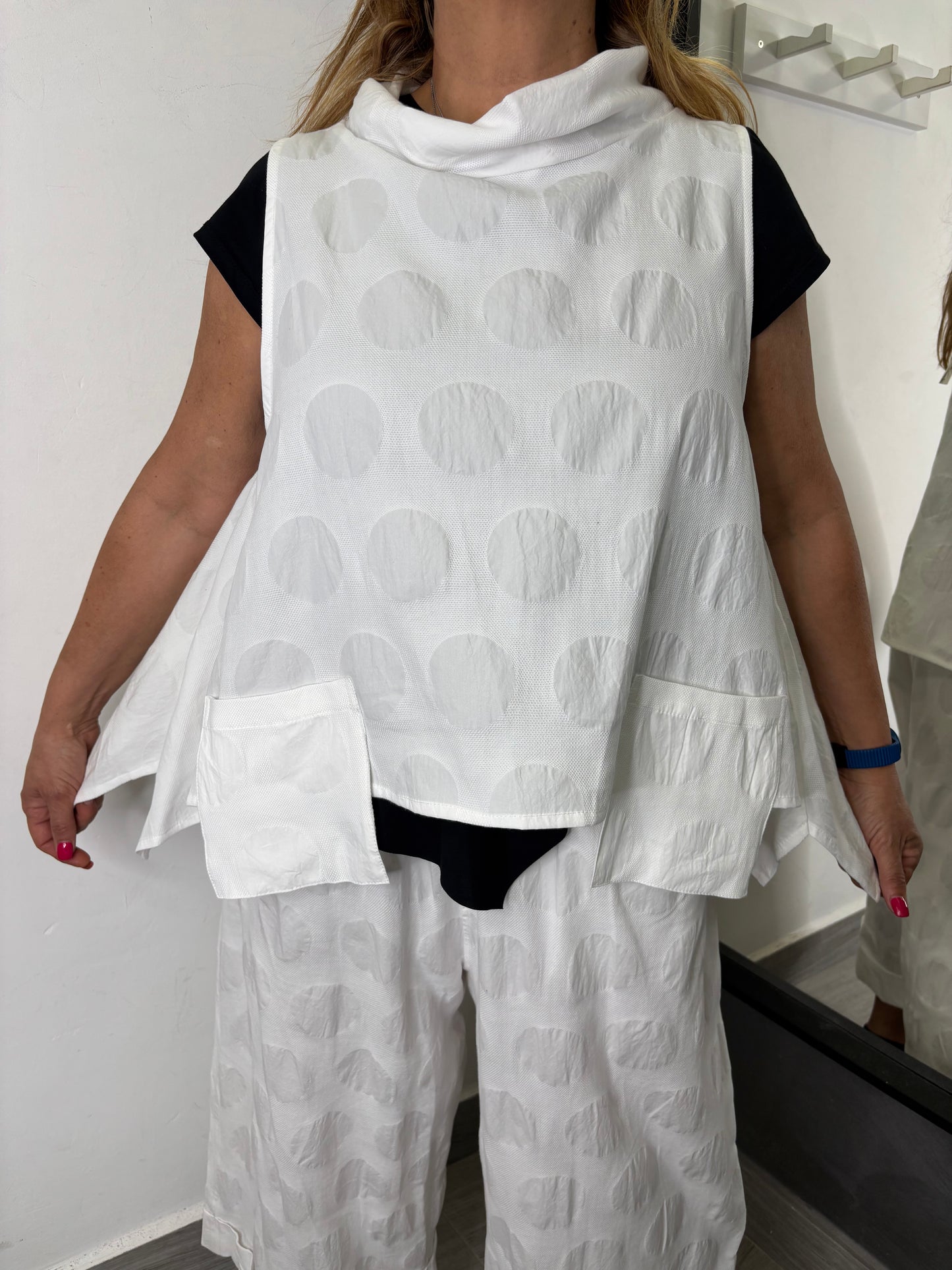 Gilet Wendy Pois Bianco