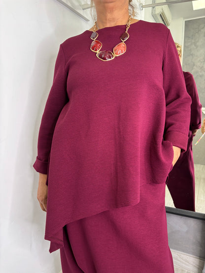 Maglia Wendy Morgan Con Punta Bordeaux