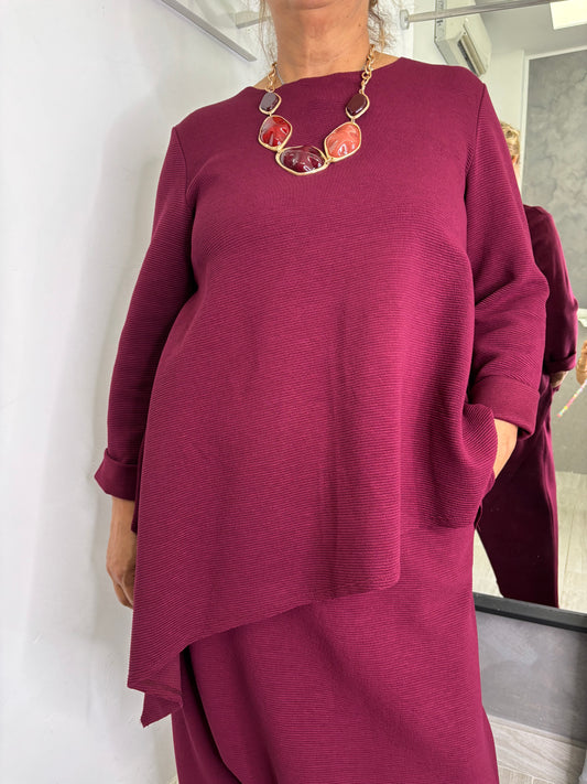 Maglia Wendy Morgan Con Punta Bordeaux
