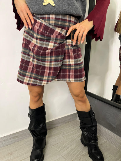 Gonna Scozzese Bordeaux