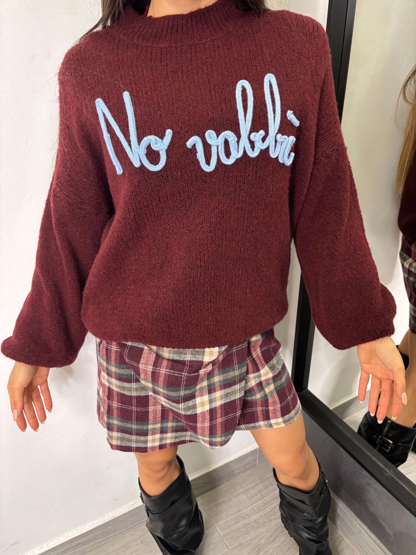 Maglione No Vabbè Bordeaux