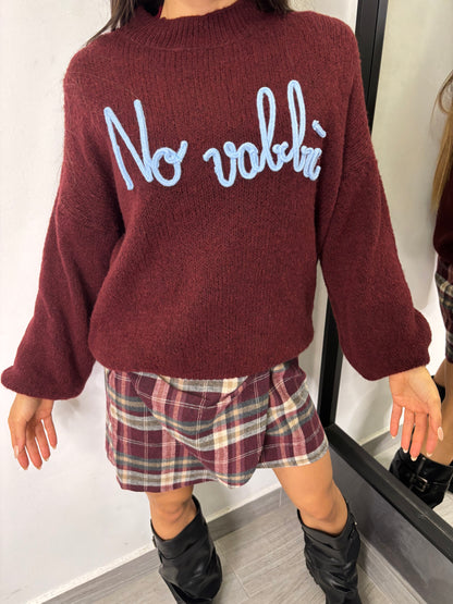 Maglione No Vabbè Bordeaux