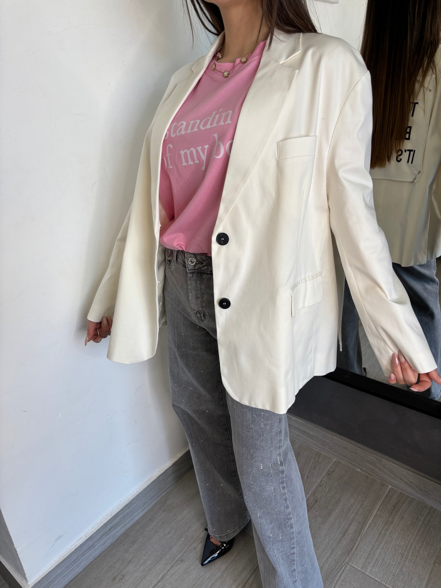Giacca Bianca Vicolo