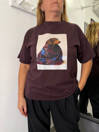 T-shirt Bassotto Plaid Melanzana Vicolo