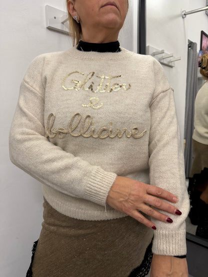 Maglioncino Glitter e Bollicine Burro