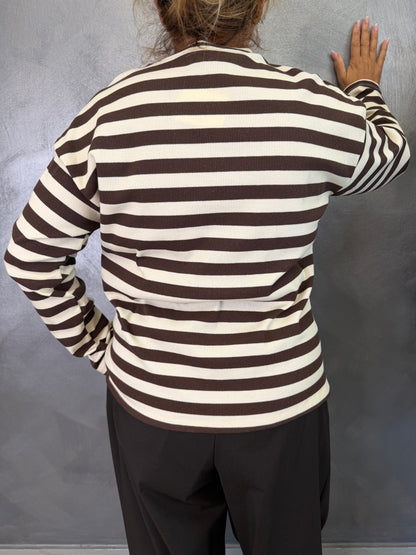 Maglia Panna e Cioccolato Vicolo
