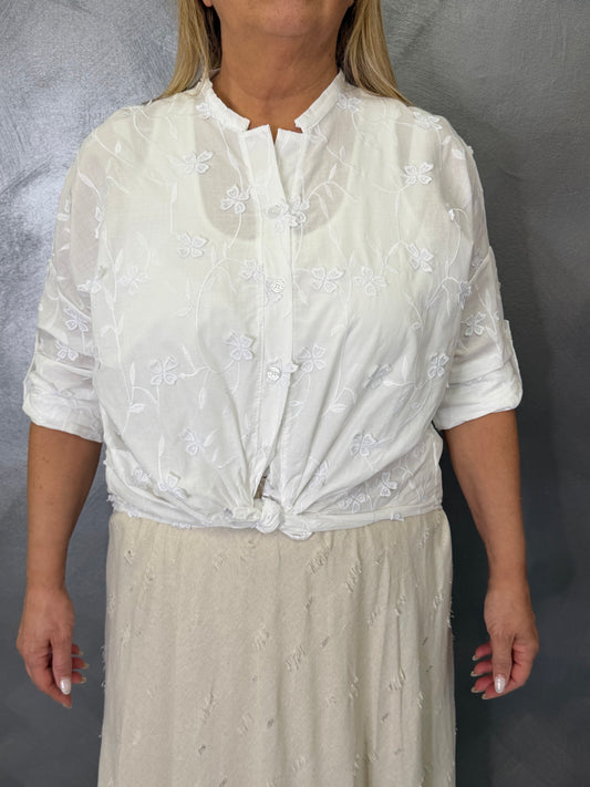 Camicia Fiore Bianca