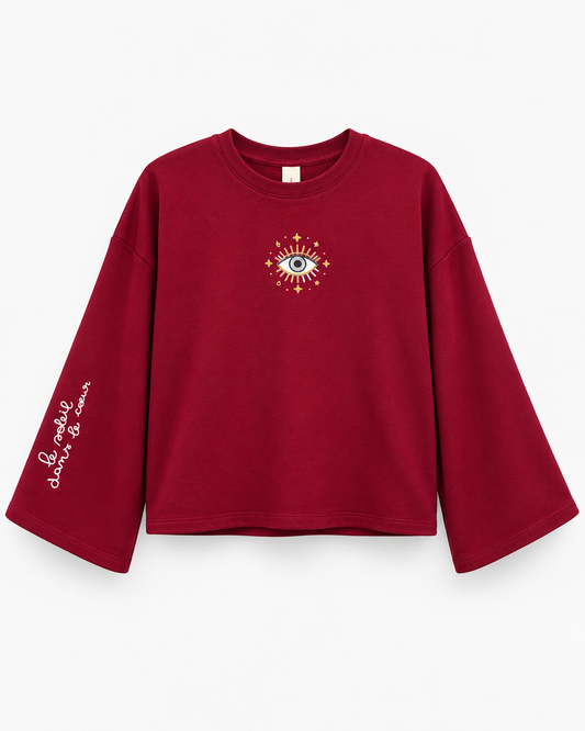 Felpa Occhio Bordeaux Vicolo