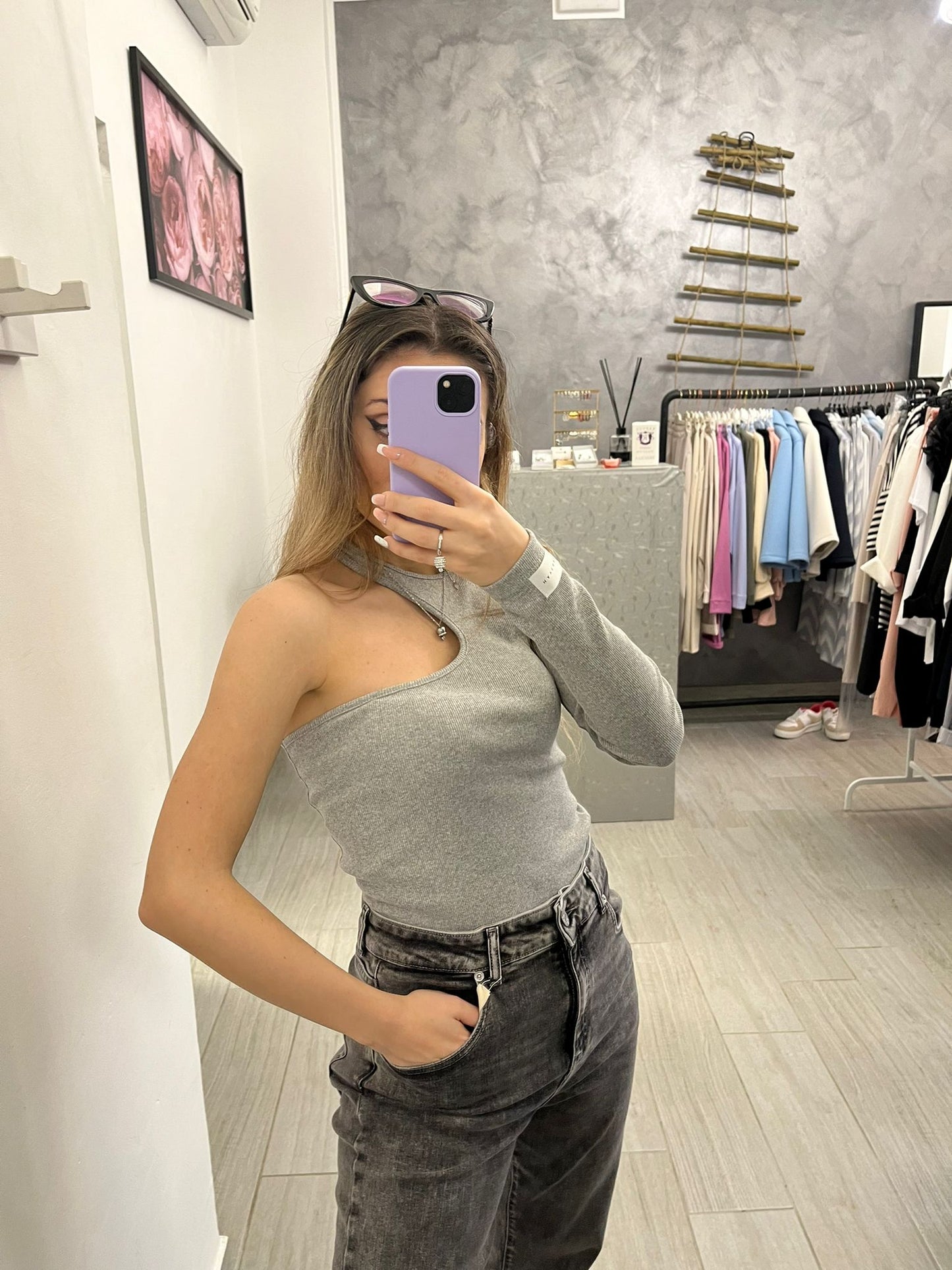 Maglia Mono Spalla Grigia