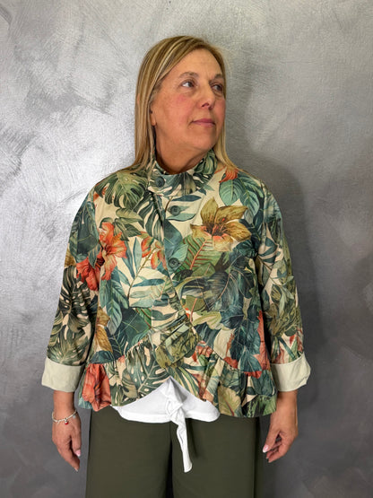 Giacca Wendy Floreale Verde